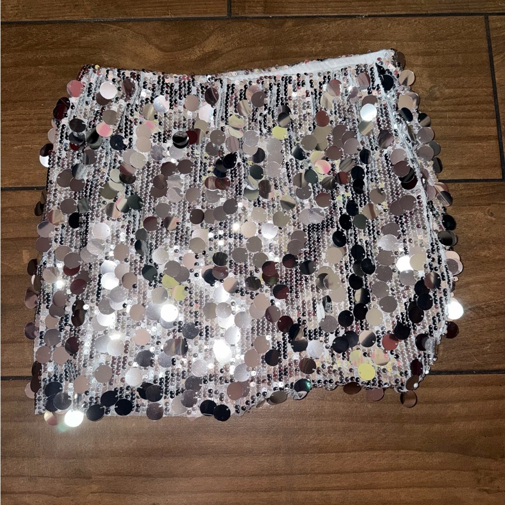 Sequin Embellished Mini Skirt